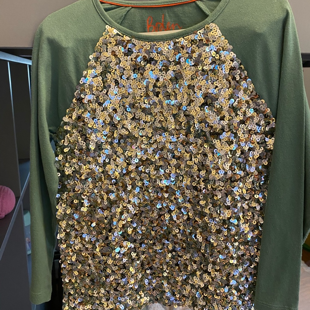 Boden girls Christmas top